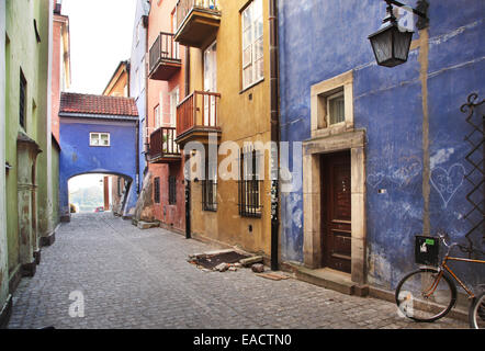 Narrow streets of Old Town, Warsaw Stock Photo