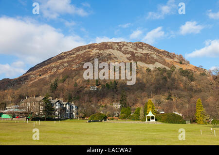 Glenridding Dodd and hotel Lake District, Cumbria, England Stock Photo