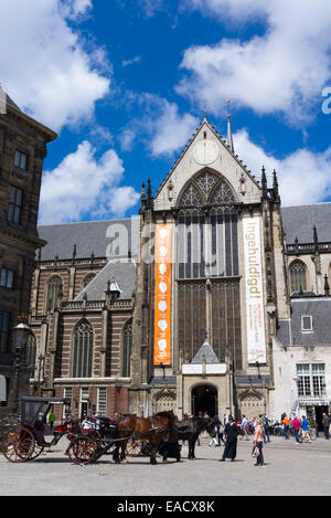 Nieuwe Kerk New Church on Dam Square Amsterdam Holland Stock Photo