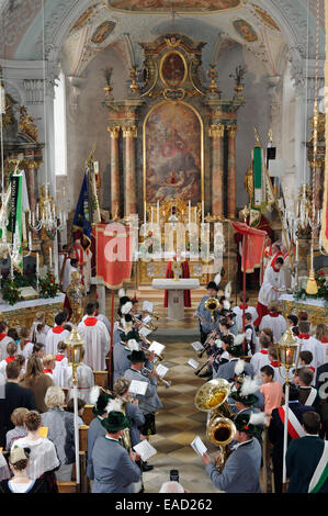 St. Kilian service, saint's day of St. Kilian, Bad Heilbrunn, Upper Bavaria, Germany Stock Photo