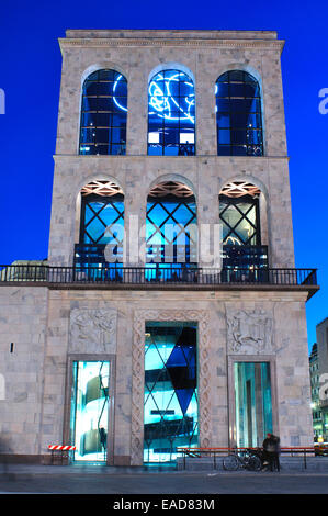 Italy, Lombardy, Milan, Duomo Square, Twentieth Century Museum, Museo del Novecento at Dusk Stock Photo