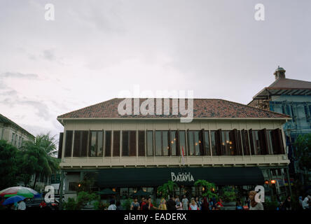 Cafe Batavia in Fatahillah Square in Jakarta in Java in Indonesia in Southeast Asia Far East. Tourism Tourist Site Wanderlust Travel Stock Photo