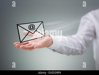 Contact us by e-mail Stock Photo