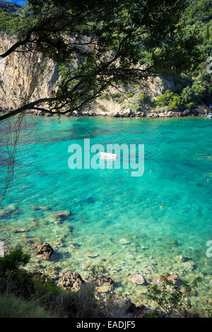 stunning paleokastritsa beach in corfu,greece Stock Photo
