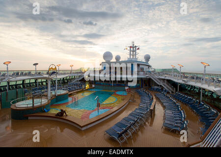 Inside Royal Caribbean's Brilliance of the Seas cruise ship. Stock Photo