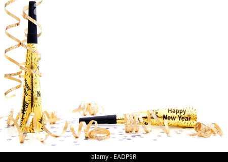 New Years Eve Side Border Glittery Gold Stars Streamers Decorations Stock  Photo by ©JeniFoto 321188988