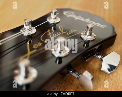 Black Epiphone Les Paul Special-II Ltd electric guitar Stock Photo