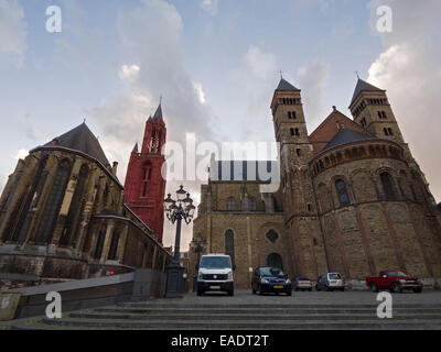 St. John's cathedral and the Basilica of Saint Servatius in Maastricht, The Netherlands Stock Photo