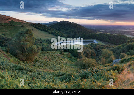 The Reservoir at British Camp, part of the Malvern Hills in Herefordshire and Worcestershire. Stock Photo