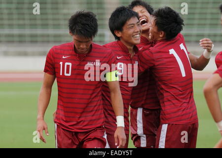 Kensei Nakashima (Higashi Fukuoka 10), August 8, 2014 - Football/Soccer : 2014 All-Japan Inter High School Championships, Men's Soccer Final Ozu High School 1-4 Higashi Fukuoka High school at Yamanashi Chuo Bank Stadium, Yamanashi, Japan © AFLO SPORT/Alamy Live News Stock Photo