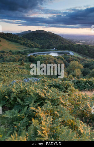 The Reservoir at British Camp, part of the Malvern Hills in Herefordshire and Worcestershire. Stock Photo