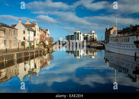 The Water of Leith, Port of Leith, Edinburgh, Lothian Stock Photo