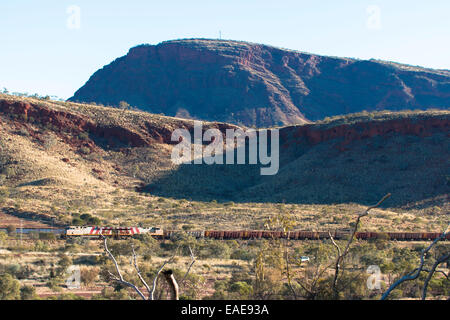 iron ore train in Australia Stock Photo