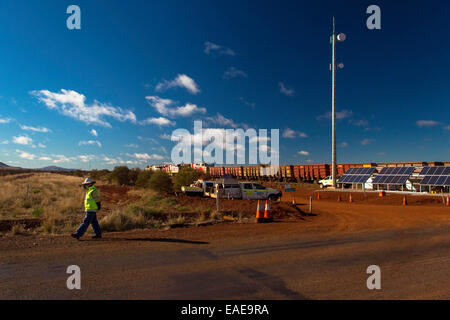 iron ore train in Australia Stock Photo