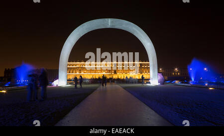 Chateau de Versailles by night Stock Photo