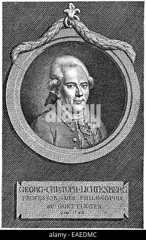Georg Christoph Lichtenberg, 1742 - 1799, a German scientist, satirist and Anglophile, scientist, Portrait von Georg Christoph L Stock Photo