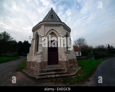 The small village of Argoules, close to Valloires Abbey Stock Photo