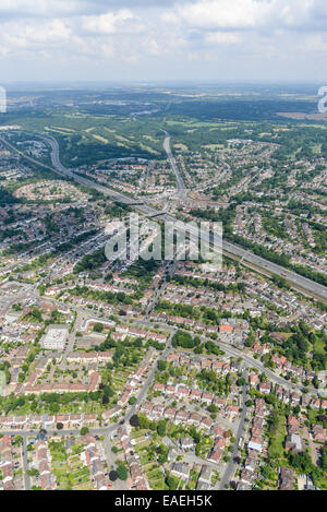 An aerial view of Edgware in North London Stock Photo