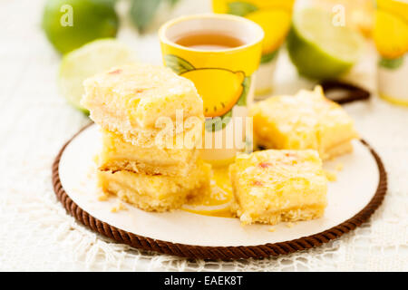 Lime and lemon bars Stock Photo