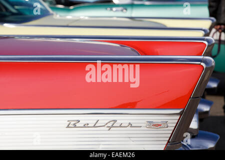 Abstract view of 1950s Chevrolet Bel Airs Chevy. Classic American car Stock Photo
