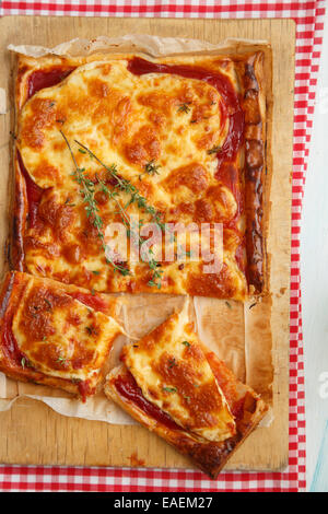 Cheese and tomato tart Stock Photo