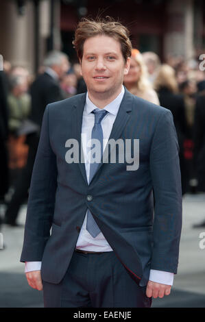 European premiere of 'Godzilla' held at the Odeon Leicester Square - Arrivals  Featuring: Gareth Edwards Where: London, United Kingdom When: 11 May 2014 Stock Photo