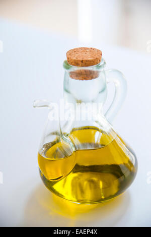 Still life: oil bottle with olive oil. Spain. Stock Photo