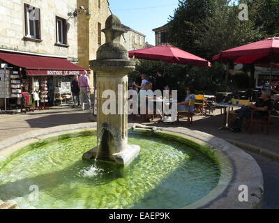 Water fountain in Bergerac, Bordeaux, France Stock Photo