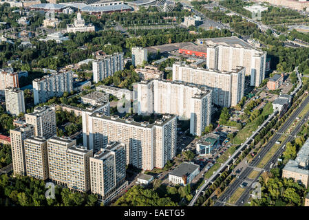 Ostankino Tower is a television and radio tower in Moscow Stock Photo