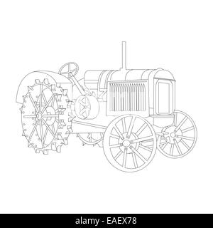 The contour of the old tractor release 1932 Stock Photo