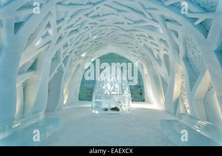 The Lobby of the Ice Hotel during the 2011/2012 winter season Stock Photo