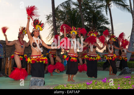 Luau at the marriott Hotel, Hawaii, USA Stock Photo