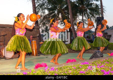 Luau at the marriott Hotel, Hawaii, USA Stock Photo