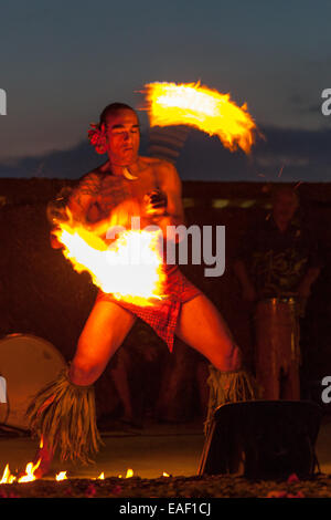 Luau at the marriott Hotel, Hawaii, USA Stock Photo