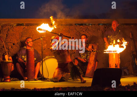 Luau at the marriott Hotel, Hawaii, USA Stock Photo