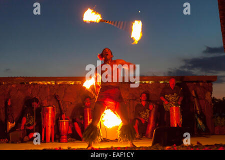 Luau at the marriott Hotel, Hawaii, USA Stock Photo