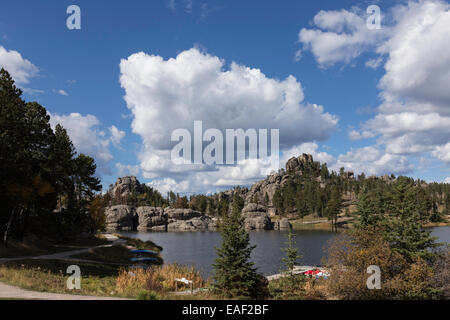 Sylvan Lake in Custer State Park Stock Photo
