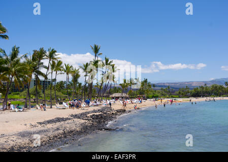 A beach, Waikoloa, Hawaii, USA Stock Photo