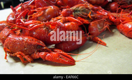 Crawfish pile Stock Photo