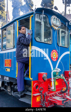 The Darjeeling Himalayan Railway (aka The Toy Train) Darjeeling, West Bengal, India Stock Photo