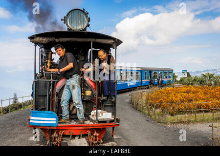 The Darjeeling Himalayan Railway (aka The Toy Train) Darjeeling, West Bengal, India Stock Photo