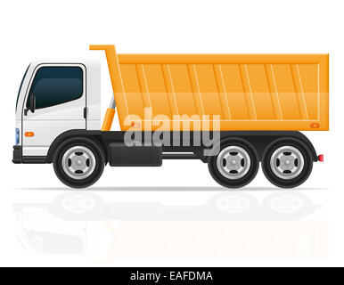 tipper truck for construction illustration isolated on white background Stock Photo