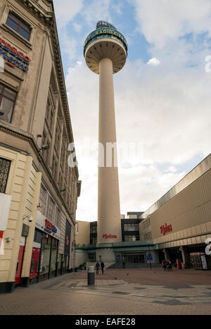 LIVERPOOL, UNITED KINGDOM - JUNE 7, 2014: Radio City Tower also known as St. John's Beacon is a radio and observation tower in L Stock Photo
