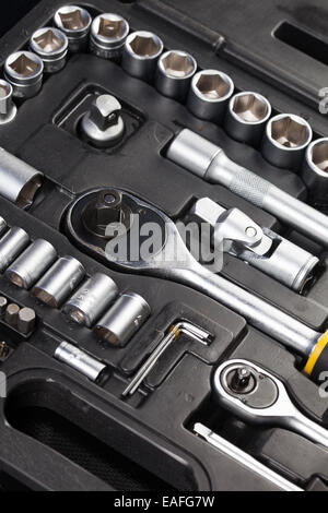 Essential tools for everyone. Keys, screws and hammers Stock Photo