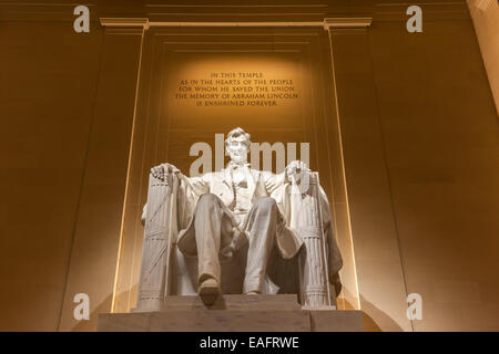 The Lincoln Memorial is an American national monument built to honor the 16th President of the United States, Abraham Lincoln. Stock Photo