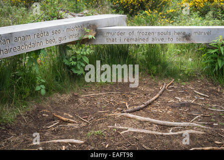 Site of executions at Culloden forest in Scotland. Stock Photo