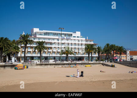 Ribera beach and Hotel Baia, Cascais, Lisbon, Portugal Stock Photo