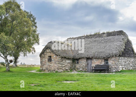 Thatched Croft at Culloden moor in Inverness-shire, Scotland. Stock Photo