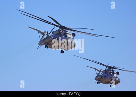 CH-53 Super Stallion Helicopters flying at the 2014 Miramar Air Show