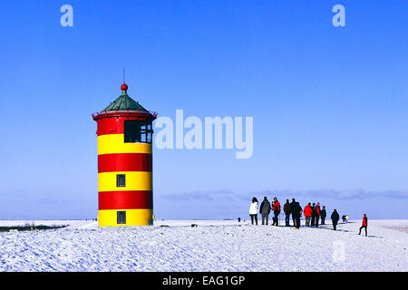 Lighthouse from Pilsum, Lower Saxony Stock Photo